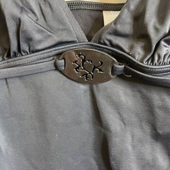 Lands End Women’s Black One Piece Swimsuit Size 6 - Picture 2 of 4